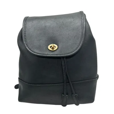 Pre-owned Coach Black Leather Backpack ()