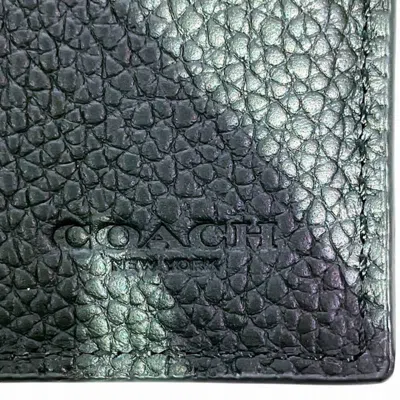 Pre-owned Coach Black Leather Long Wallet (bi-fold) ()