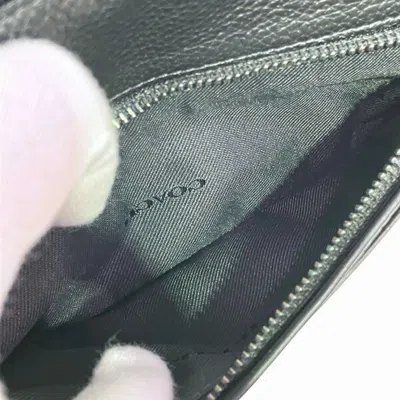 Pre-owned Coach Black Leather Long Wallet (bi-fold) ()