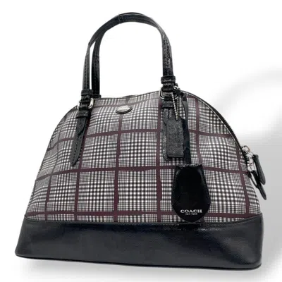 Pre-owned Coach Black Leather Pvc Handbag Tote Bag ()