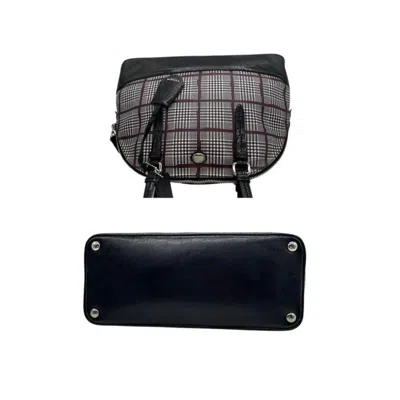 Pre-owned Coach Black Leather Pvc Handbag Tote Bag ()