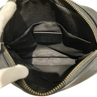 Pre-owned Coach Black Pvc Coated Canvas Leather Shoulder Bag ()