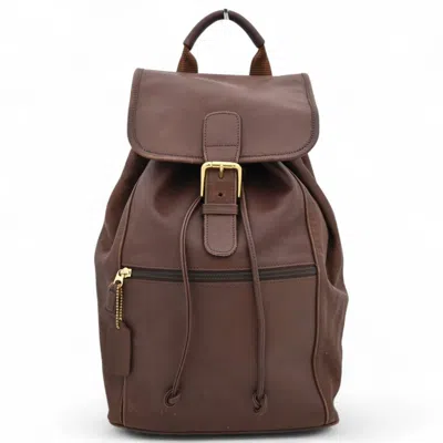 Pre-owned Coach Brown Leather Backpack ()