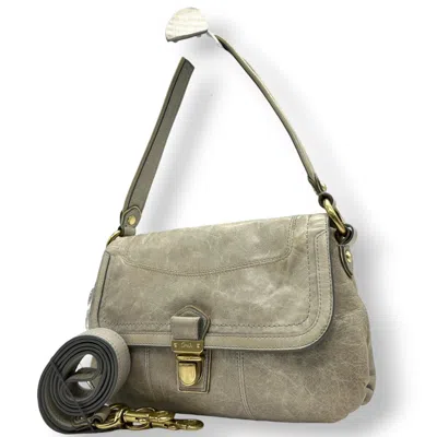 Pre-owned Coach Gray Leather Handbag Shoulder Bag ()