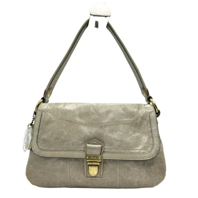 Pre-owned Coach Gray Leather Handbag Shoulder Bag ()