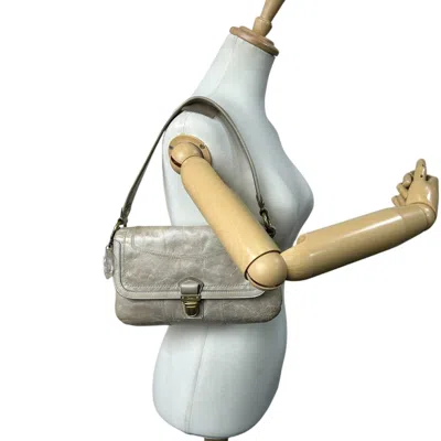 Pre-owned Coach Gray Leather Handbag Shoulder Bag ()