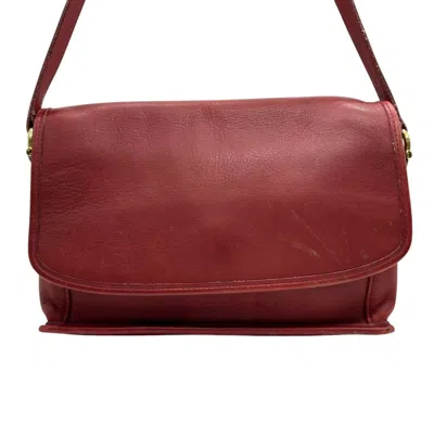 Pre-owned Coach Red Color Leather Shoulder Bag ()