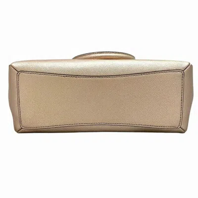 Pre-owned Coach Rose Gold Canvas Leather Handbag Shoulder Bag ()