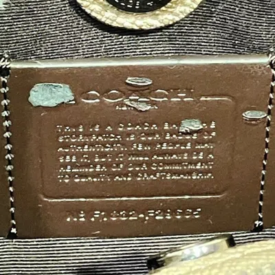 Pre-owned Coach Rose Gold Canvas Leather Handbag Shoulder Bag ()