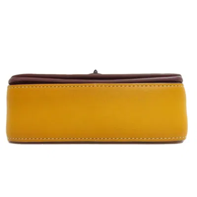 Pre-owned Coach Yellow Leather Pouch Shoulder Bag ()