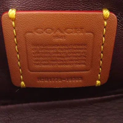 Pre-owned Coach Yellow Leather Pouch Shoulder Bag ()