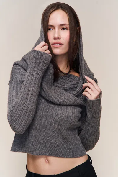 Danielle Guizio Ny Loretta Turtleneck Top In Gray