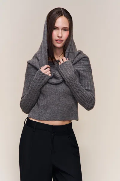 Danielle Guizio Ny Loretta Turtleneck Top In Gray