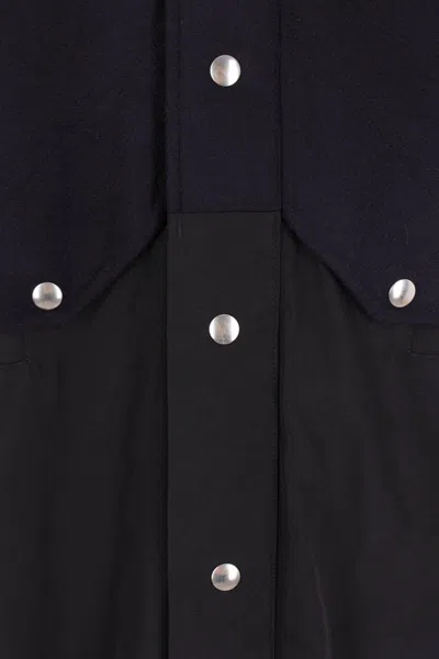 Plan C Hooded-buttoned Coat In Blue