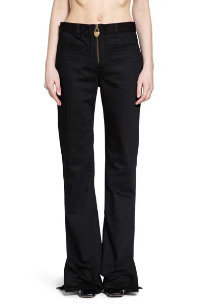 Chloé Black Slim Jeans With Charm Zip In Black