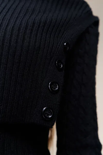 Danielle Guizio Ny Luretta Sweater In Black