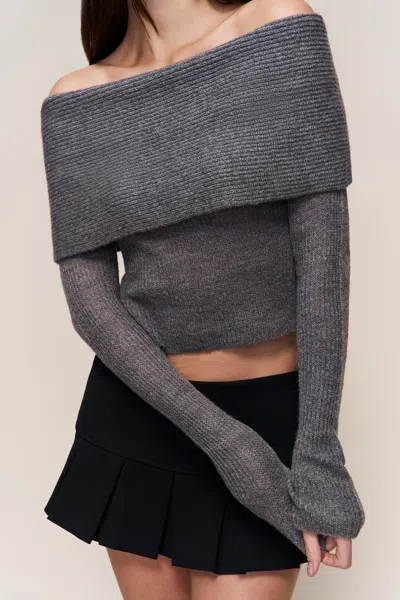 Danielle Guizio Ny Marlowe Top In Gray