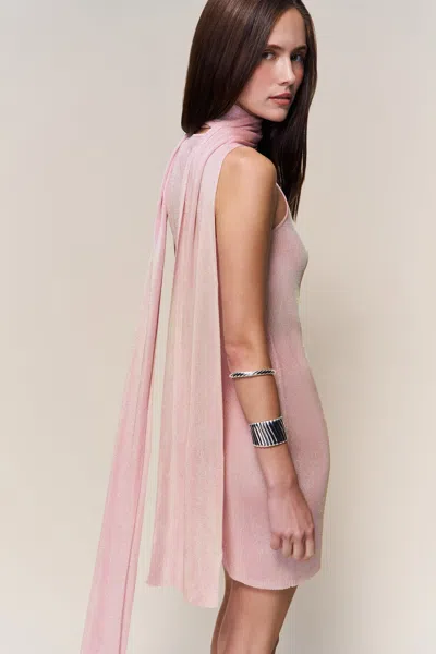 Danielle Guizio Ny Serelina Scarf Dress In Pink