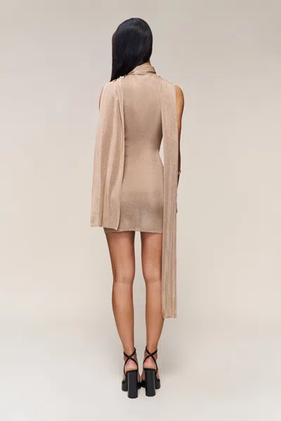 Danielle Guizio Ny Serelina Scarf Dress In Gold