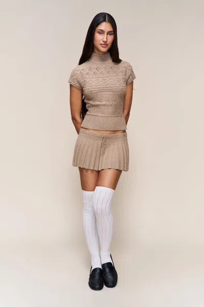 Danielle Guizio Ny Vivienne Mini Skirt In Brown