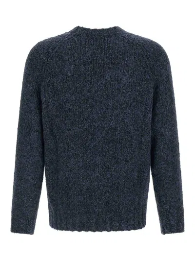 Brunello Cucinelli Buttoned Yarn Sweater Sweaters And Cardigans Blue In Blue