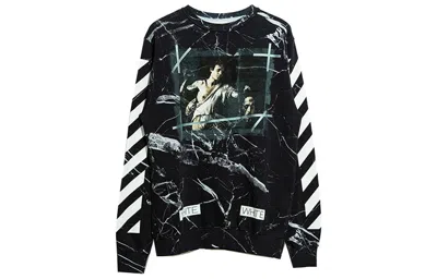 Off-white Marble Pattern Pullover Men Black In Multi