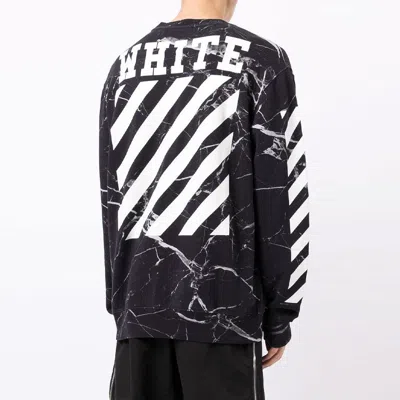 Off-white Marble Pattern Pullover Men Black In Multi