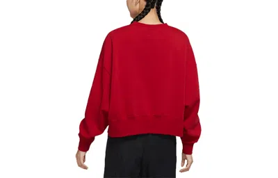 Nike Phoenix Fleece Crewneck Sweatshirt In Red