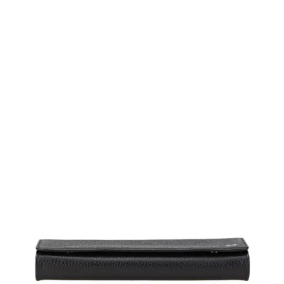 Pre-owned Dunhill Black Leather Long Wallet (tri-fold) ()