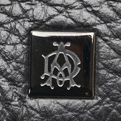 Pre-owned Dunhill Black Leather Long Wallet (tri-fold) ()
