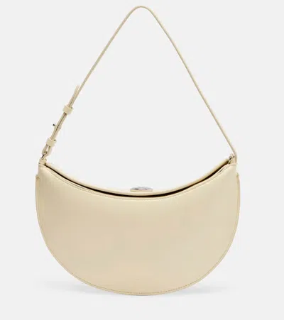 Jacquemus Small Ovalo Leather Bag In Dusty Yellow Women In Yellow
