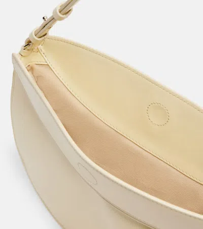Jacquemus Small Ovalo Leather Bag In Dusty Yellow Women In Yellow