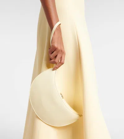 Jacquemus Small Ovalo Leather Bag In Dusty Yellow Women In Yellow