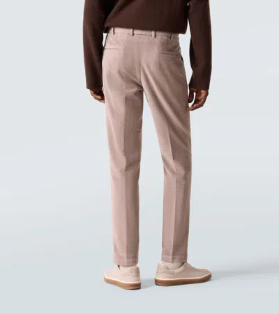 Thom Sweeney Cotton-blend Corduroy Slim Pants In Brown