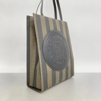 Pre-owned Fendi Black Brown Pvc Tote Bag () In Multi