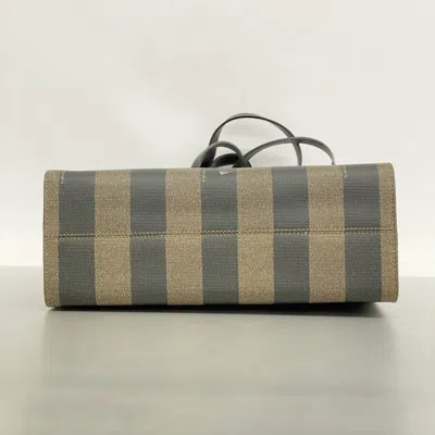 Pre-owned Fendi Black Brown Pvc Tote Bag () In Multi