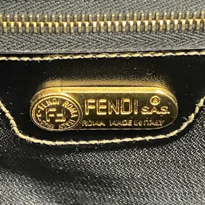 Pre-owned Fendi Black Brown Pvc Tote Bag () In Multi