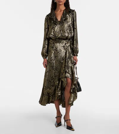 Etro Paisley Ruffled Silk-blend Blouse In Multi