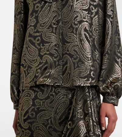 Etro Paisley Ruffled Silk-blend Blouse In Multi