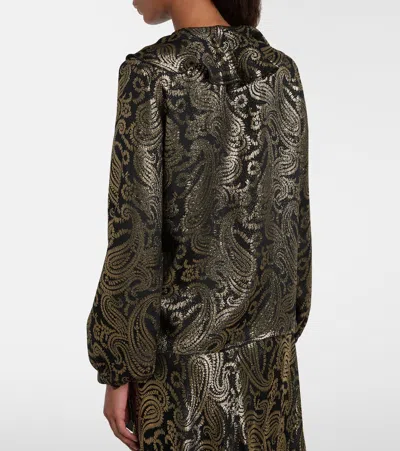 Etro Paisley Ruffled Silk-blend Blouse In Multi