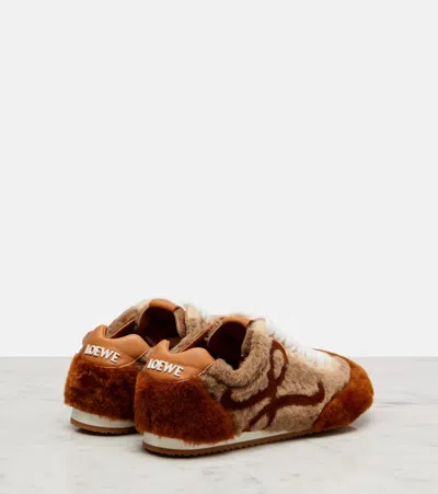 Loewe Ballet Runner 2.0 Sneakers In Shearling In Brown