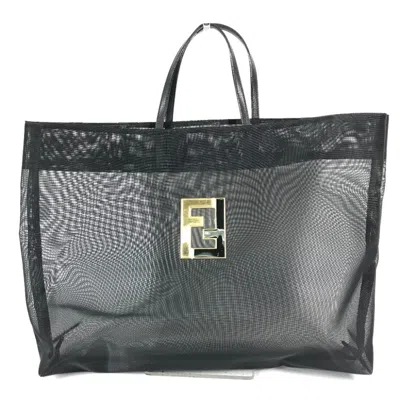 Pre-owned Fendi Black Nylon Mesh Beach Bag Tote Bag ()