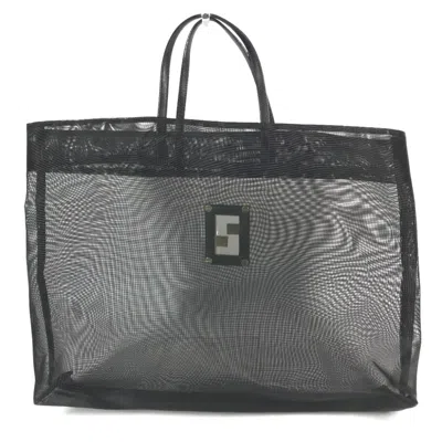Pre-owned Fendi Black Nylon Mesh Beach Bag Tote Bag ()