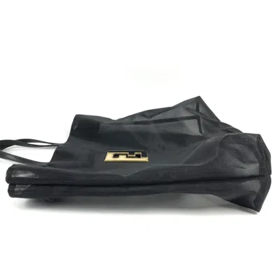 Pre-owned Fendi Black Nylon Mesh Beach Bag Tote Bag ()
