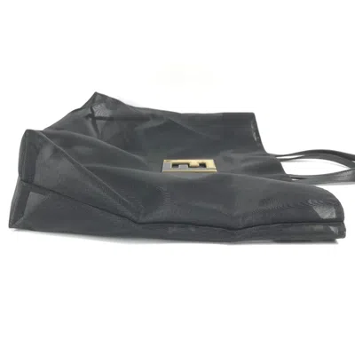Pre-owned Fendi Black Nylon Mesh Beach Bag Tote Bag ()