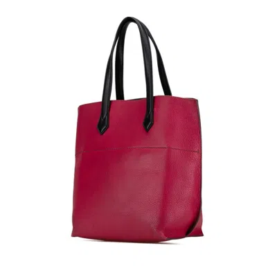 Pre-owned Fendi Black Pink Leather Tote Bag () In Multi