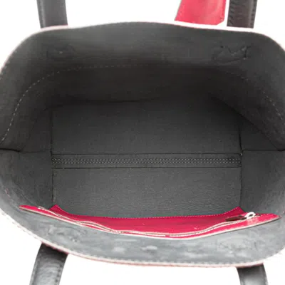 Pre-owned Fendi Black Pink Leather Tote Bag () In Multi