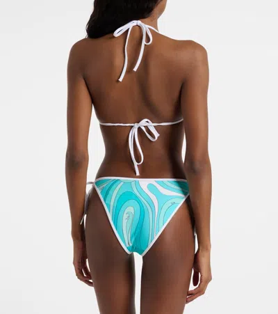 Pucci Marmo Bikini Bottoms In Blue