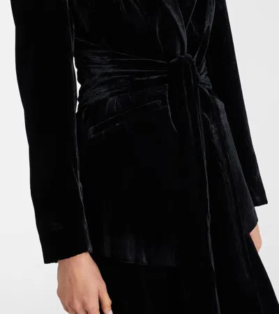 Veronica Beard Issel Velvet Blazer In Black