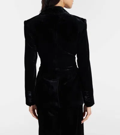 Veronica Beard Issel Velvet Blazer In Black
